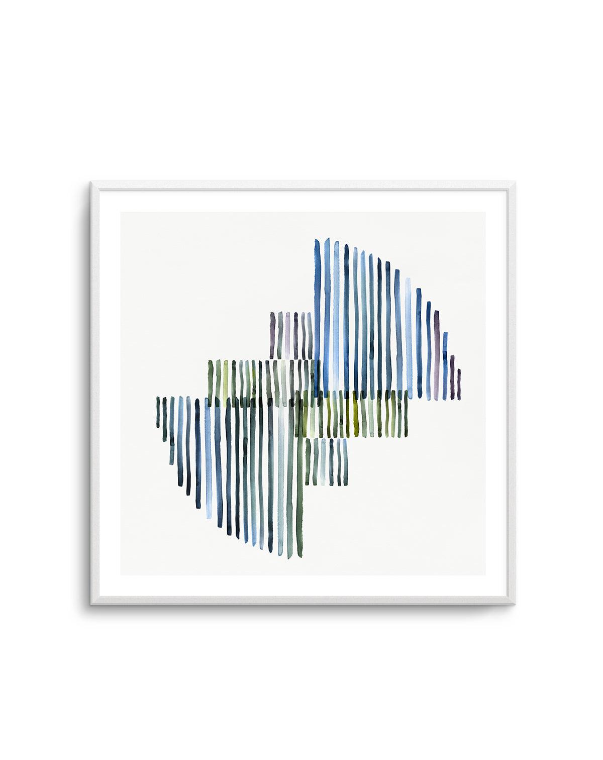 Agua Stripes I Square Art Print