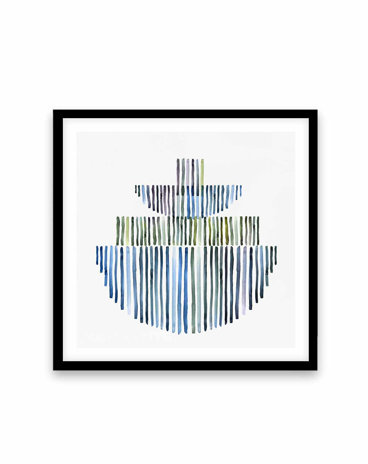 Agua Stripes II Square Art Print