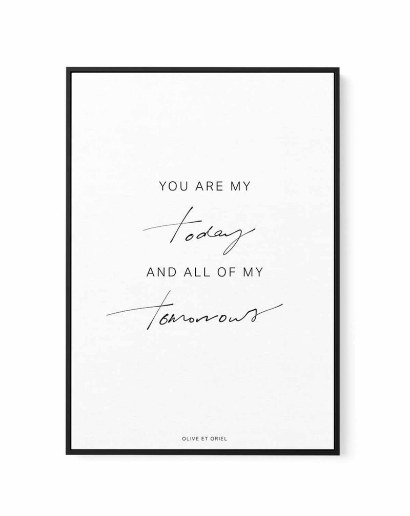 All Of My Tomorrows | Hand scripted | Framed Canvas-CANVAS-You can shop wall art online with Olive et Oriel for everything from abstract art to fun kids wall art. Our beautiful modern art prints and canvas art are available from large canvas prints to wall art paintings and our proudly Australian artwork collection offers only the highest quality framed large wall art and canvas art Australia - You can buy fashion photography prints or Hampton print posters and paintings on canvas from Olive et 
