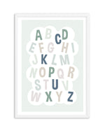 Alphabet Cloud | Green & Blue Art Print-PRINT-Olive et Oriel-Olive et Oriel-A5 | 5.8" x 8.3" | 14.8 x 21cm-White-With White Border-Buy-Australian-Art-Prints-Online-with-Olive-et-Oriel-Your-Artwork-Specialists-Austrailia-Decorate-With-Coastal-Photo-Wall-Art-Prints-From-Our-Beach-House-Artwork-Collection-Fine-Poster-and-Framed-Artwork