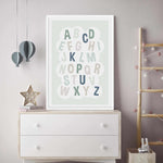 Alphabet Cloud | Green & Blue Art Print-PRINT-Olive et Oriel-Olive et Oriel-Buy-Australian-Art-Prints-Online-with-Olive-et-Oriel-Your-Artwork-Specialists-Austrailia-Decorate-With-Coastal-Photo-Wall-Art-Prints-From-Our-Beach-House-Artwork-Collection-Fine-Poster-and-Framed-Artwork