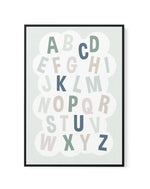 Alphabet Cloud | Green & Blue | Framed Canvas-CANVAS-You can shop wall art online with Olive et Oriel for everything from abstract art to fun kids wall art. Our beautiful modern art prints and canvas art are available from large canvas prints to wall art paintings and our proudly Australian artwork collection offers only the highest quality framed large wall art and canvas art Australia - You can buy fashion photography prints or Hampton print posters and paintings on canvas from Olive et Oriel 