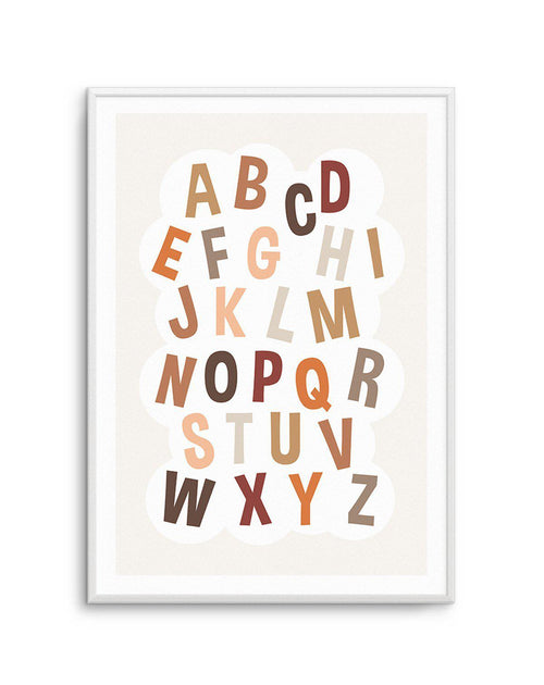 Alphabet Cloud | Neutral Art Print-PRINT-Olive et Oriel-Olive et Oriel-A5 | 5.8" x 8.3" | 14.8 x 21cm-Unframed Art Print-With White Border-Buy-Australian-Art-Prints-Online-with-Olive-et-Oriel-Your-Artwork-Specialists-Austrailia-Decorate-With-Coastal-Photo-Wall-Art-Prints-From-Our-Beach-House-Artwork-Collection-Fine-Poster-and-Framed-Artwork