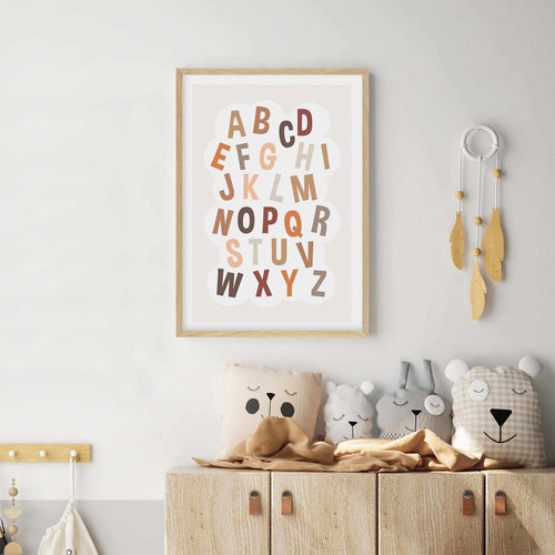 Alphabet Cloud | Neutral Art Print-PRINT-Olive et Oriel-Olive et Oriel-Buy-Australian-Art-Prints-Online-with-Olive-et-Oriel-Your-Artwork-Specialists-Austrailia-Decorate-With-Coastal-Photo-Wall-Art-Prints-From-Our-Beach-House-Artwork-Collection-Fine-Poster-and-Framed-Artwork