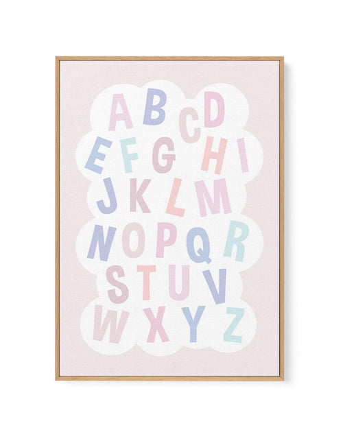 Alphabet Cloud | Pastels | Framed Canvas-CANVAS-You can shop wall art online with Olive et Oriel for everything from abstract art to fun kids wall art. Our beautiful modern art prints and canvas art are available from large canvas prints to wall art paintings and our proudly Australian artwork collection offers only the highest quality framed large wall art and canvas art Australia - You can buy fashion photography prints or Hampton print posters and paintings on canvas from Olive et Oriel and h