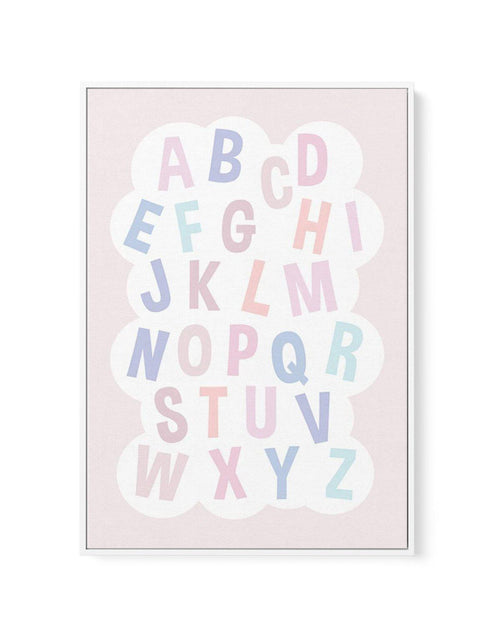 Alphabet Cloud | Pastels | Framed Canvas-CANVAS-You can shop wall art online with Olive et Oriel for everything from abstract art to fun kids wall art. Our beautiful modern art prints and canvas art are available from large canvas prints to wall art paintings and our proudly Australian artwork collection offers only the highest quality framed large wall art and canvas art Australia - You can buy fashion photography prints or Hampton print posters and paintings on canvas from Olive et Oriel and h