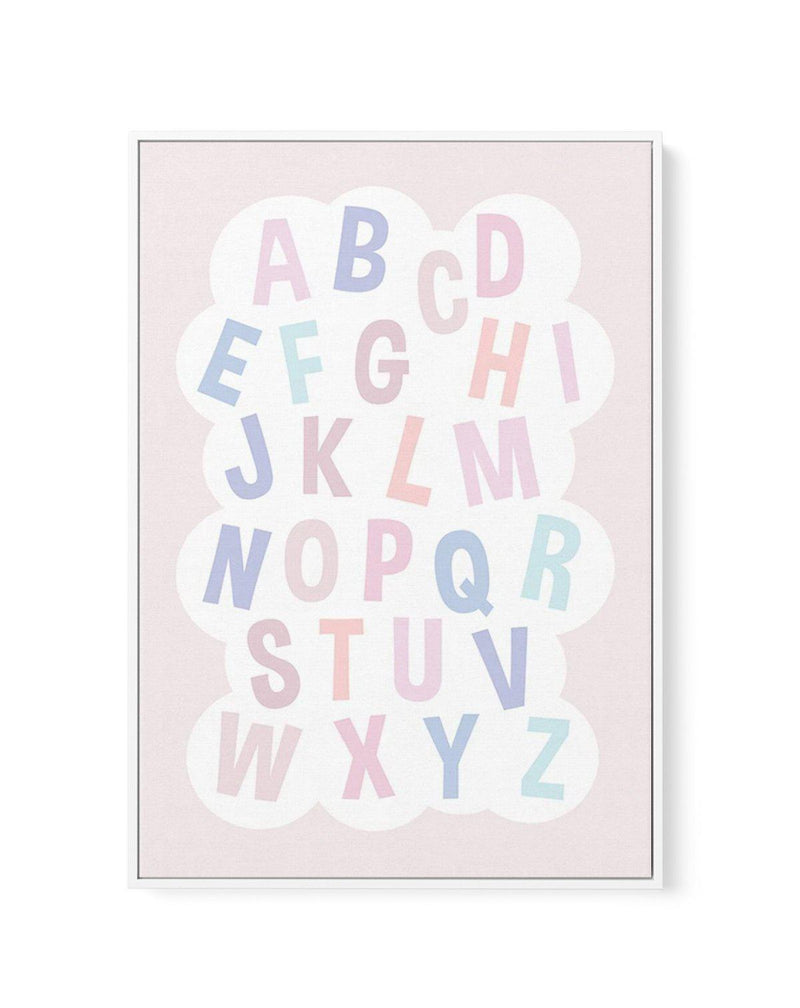 Alphabet Cloud | Pastels | Framed Canvas-CANVAS-You can shop wall art online with Olive et Oriel for everything from abstract art to fun kids wall art. Our beautiful modern art prints and canvas art are available from large canvas prints to wall art paintings and our proudly Australian artwork collection offers only the highest quality framed large wall art and canvas art Australia - You can buy fashion photography prints or Hampton print posters and paintings on canvas from Olive et Oriel and h