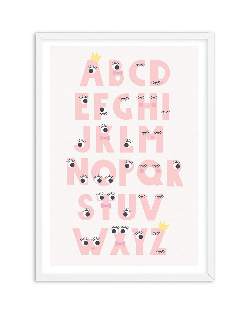 Alphabet Funny Eyes Art Print-PRINT-Olive et Oriel-Olive et Oriel-A5 | 5.8" x 8.3" | 14.8 x 21cm-White-With White Border-Buy-Australian-Art-Prints-Online-with-Olive-et-Oriel-Your-Artwork-Specialists-Austrailia-Decorate-With-Coastal-Photo-Wall-Art-Prints-From-Our-Beach-House-Artwork-Collection-Fine-Poster-and-Framed-Artwork