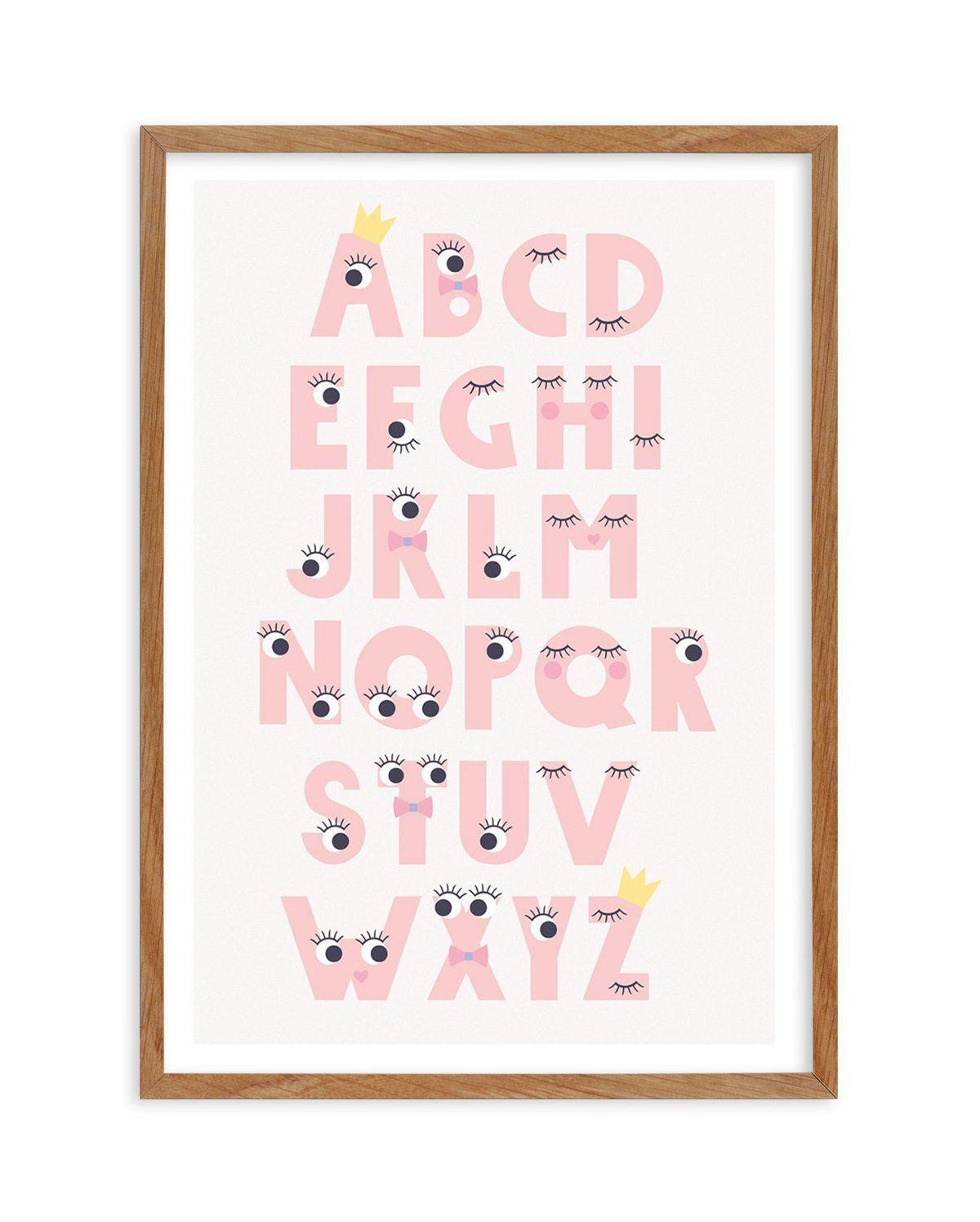 Alphabet Funny Eyes Art Print-PRINT-Olive et Oriel-Olive et Oriel-50x70 cm | 19.6" x 27.5"-Walnut-With White Border-Buy-Australian-Art-Prints-Online-with-Olive-et-Oriel-Your-Artwork-Specialists-Austrailia-Decorate-With-Coastal-Photo-Wall-Art-Prints-From-Our-Beach-House-Artwork-Collection-Fine-Poster-and-Framed-Artwork