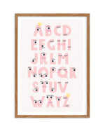 Alphabet Funny Eyes Art Print-PRINT-Olive et Oriel-Olive et Oriel-50x70 cm | 19.6" x 27.5"-Walnut-With White Border-Buy-Australian-Art-Prints-Online-with-Olive-et-Oriel-Your-Artwork-Specialists-Austrailia-Decorate-With-Coastal-Photo-Wall-Art-Prints-From-Our-Beach-House-Artwork-Collection-Fine-Poster-and-Framed-Artwork
