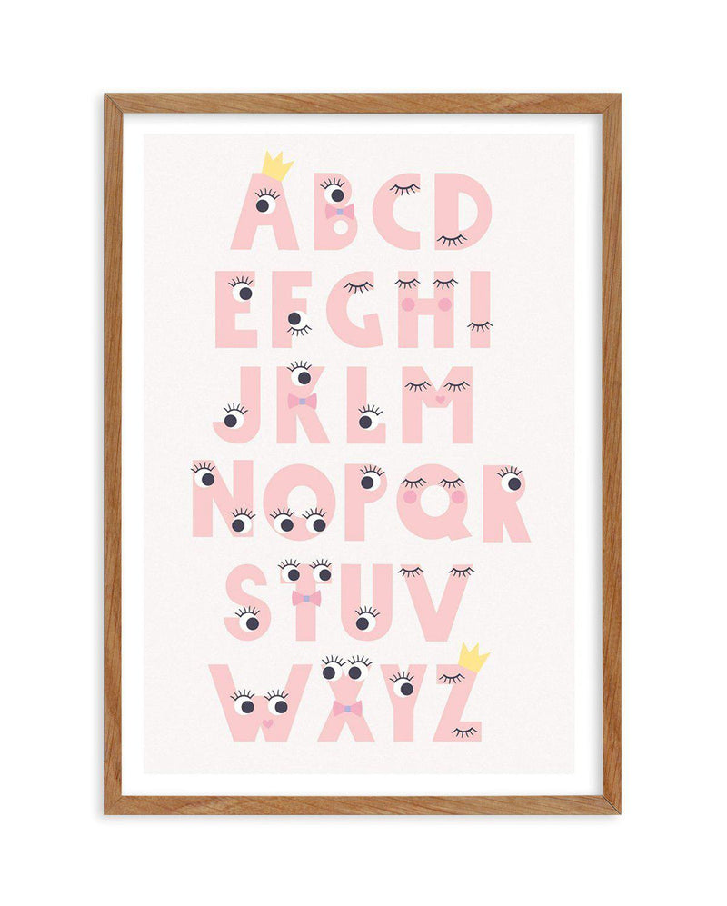 Alphabet Funny Eyes Art Print-PRINT-Olive et Oriel-Olive et Oriel-50x70 cm | 19.6" x 27.5"-Walnut-With White Border-Buy-Australian-Art-Prints-Online-with-Olive-et-Oriel-Your-Artwork-Specialists-Austrailia-Decorate-With-Coastal-Photo-Wall-Art-Prints-From-Our-Beach-House-Artwork-Collection-Fine-Poster-and-Framed-Artwork