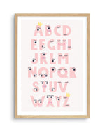 Alphabet Funny Eyes Art Print-PRINT-Olive et Oriel-Olive et Oriel-A5 | 5.8" x 8.3" | 14.8 x 21cm-Oak-With White Border-Buy-Australian-Art-Prints-Online-with-Olive-et-Oriel-Your-Artwork-Specialists-Austrailia-Decorate-With-Coastal-Photo-Wall-Art-Prints-From-Our-Beach-House-Artwork-Collection-Fine-Poster-and-Framed-Artwork