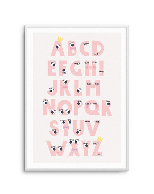 Alphabet Funny Eyes Art Print-PRINT-Olive et Oriel-Olive et Oriel-A5 | 5.8" x 8.3" | 14.8 x 21cm-Unframed Art Print-With White Border-Buy-Australian-Art-Prints-Online-with-Olive-et-Oriel-Your-Artwork-Specialists-Austrailia-Decorate-With-Coastal-Photo-Wall-Art-Prints-From-Our-Beach-House-Artwork-Collection-Fine-Poster-and-Framed-Artwork