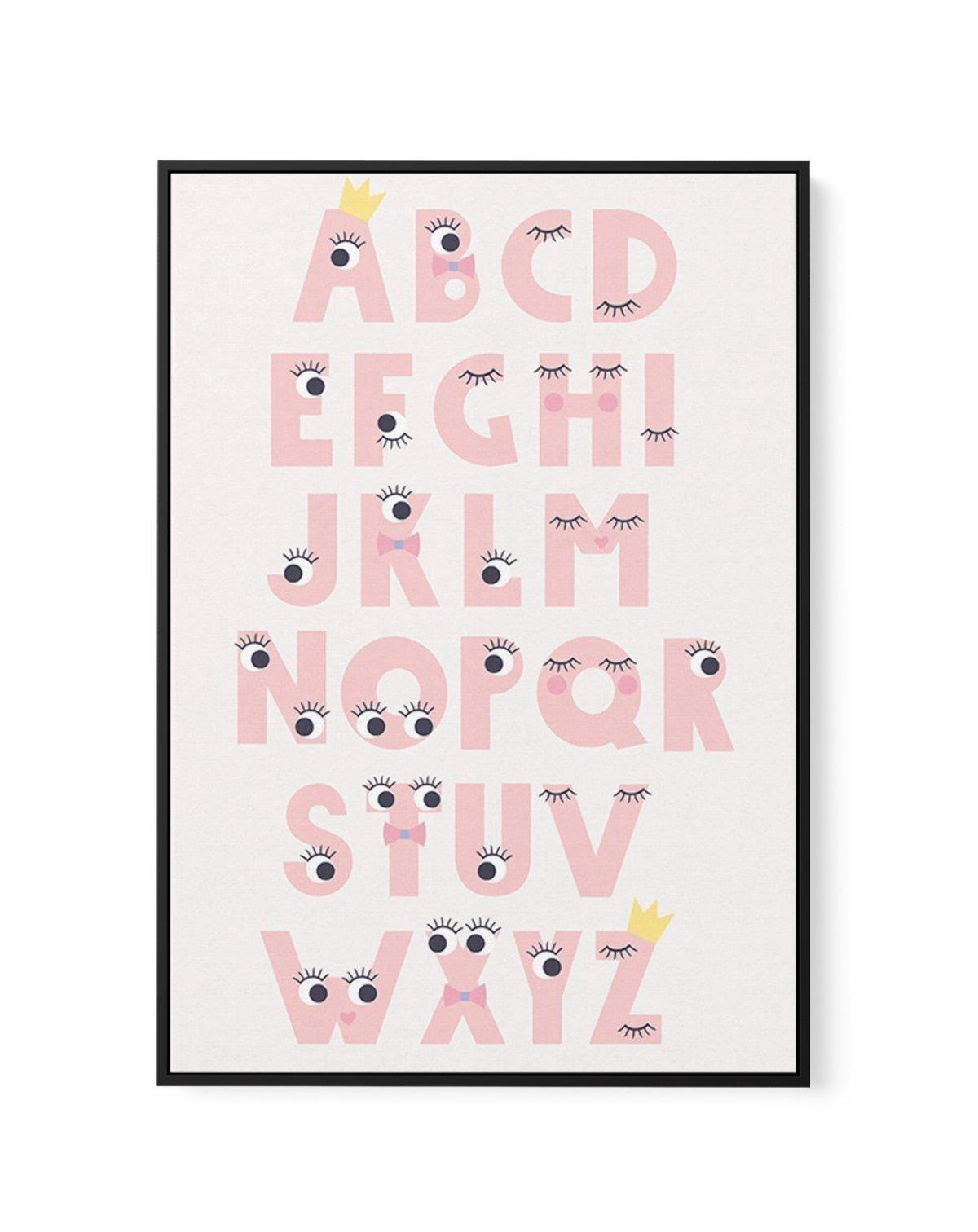 Alphabet Funny Eyes | Framed Canvas-CANVAS-You can shop wall art online with Olive et Oriel for everything from abstract art to fun kids wall art. Our beautiful modern art prints and canvas art are available from large canvas prints to wall art paintings and our proudly Australian artwork collection offers only the highest quality framed large wall art and canvas art Australia - You can buy fashion photography prints or Hampton print posters and paintings on canvas from Olive et Oriel and have t