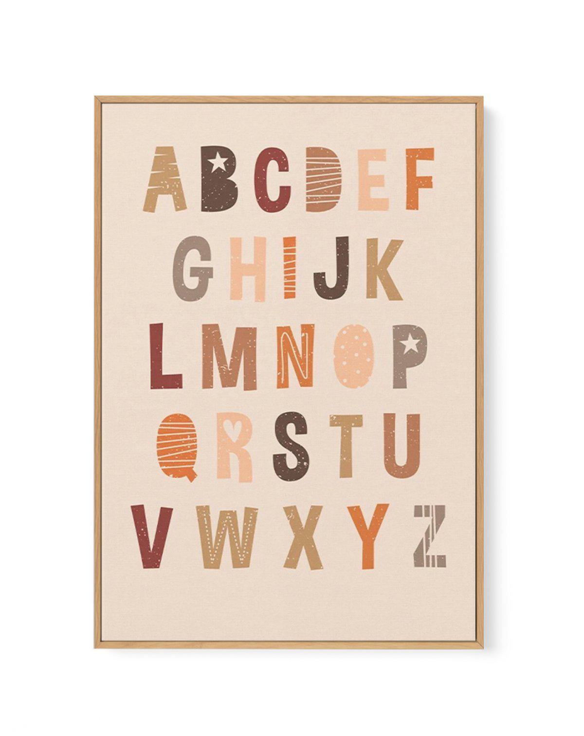 Alphabet | Peach Pop | Framed Canvas-CANVAS-You can shop wall art online with Olive et Oriel for everything from abstract art to fun kids wall art. Our beautiful modern art prints and canvas art are available from large canvas prints to wall art paintings and our proudly Australian artwork collection offers only the highest quality framed large wall art and canvas art Australia - You can buy fashion photography prints or Hampton print posters and paintings on canvas from Olive et Oriel and have 