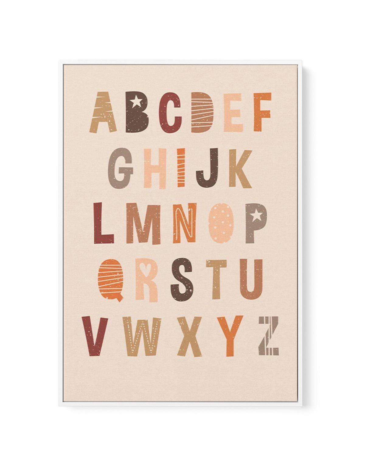 Alphabet | Peach Pop | Framed Canvas-CANVAS-You can shop wall art online with Olive et Oriel for everything from abstract art to fun kids wall art. Our beautiful modern art prints and canvas art are available from large canvas prints to wall art paintings and our proudly Australian artwork collection offers only the highest quality framed large wall art and canvas art Australia - You can buy fashion photography prints or Hampton print posters and paintings on canvas from Olive et Oriel and have 