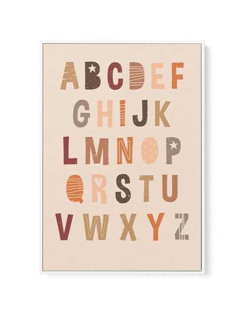 Alphabet | Peach Pop | Framed Canvas-CANVAS-You can shop wall art online with Olive et Oriel for everything from abstract art to fun kids wall art. Our beautiful modern art prints and canvas art are available from large canvas prints to wall art paintings and our proudly Australian artwork collection offers only the highest quality framed large wall art and canvas art Australia - You can buy fashion photography prints or Hampton print posters and paintings on canvas from Olive et Oriel and have 