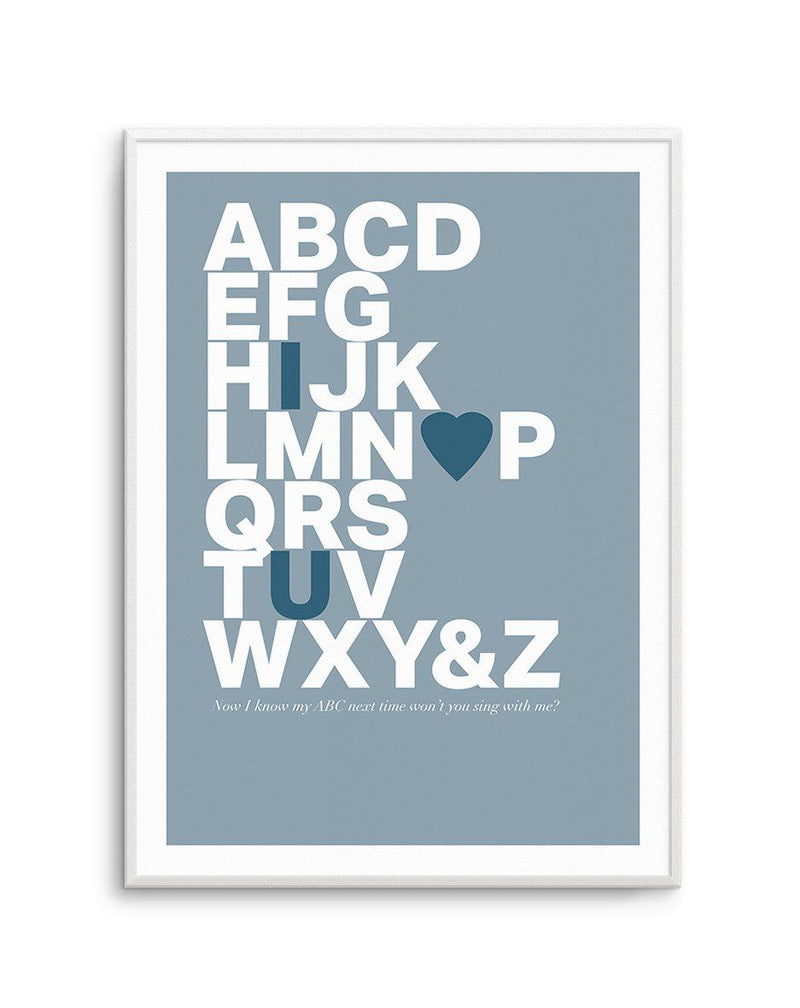 Alphabet Song | 5 Colour Options Art Print-PRINT-Olive et Oriel-Olive et Oriel-A5 | 5.8" x 8.3" | 14.8 x 21cm-Unframed Art Print-With White Border-Buy-Australian-Art-Prints-Online-with-Olive-et-Oriel-Your-Artwork-Specialists-Austrailia-Decorate-With-Coastal-Photo-Wall-Art-Prints-From-Our-Beach-House-Artwork-Collection-Fine-Poster-and-Framed-Artwork