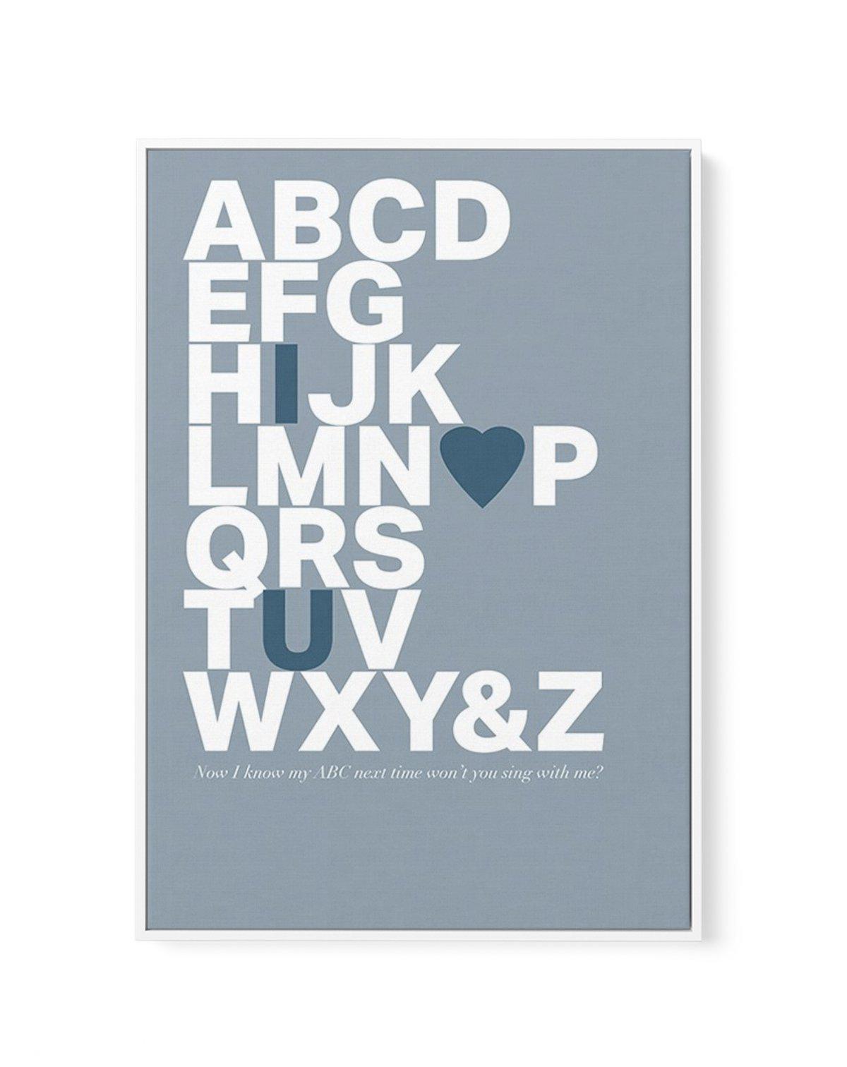 Alphabet Song | 5 Colour Options | Framed Canvas-CANVAS-You can shop wall art online with Olive et Oriel for everything from abstract art to fun kids wall art. Our beautiful modern art prints and canvas art are available from large canvas prints to wall art paintings and our proudly Australian artwork collection offers only the highest quality framed large wall art and canvas art Australia - You can buy fashion photography prints or Hampton print posters and paintings on canvas from Olive et Ori