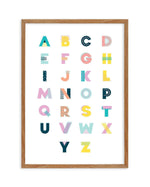 Alphabet | Super Bright Art Print-PRINT-Olive et Oriel-Olive et Oriel-50x70 cm | 19.6" x 27.5"-Walnut-With White Border-Buy-Australian-Art-Prints-Online-with-Olive-et-Oriel-Your-Artwork-Specialists-Austrailia-Decorate-With-Coastal-Photo-Wall-Art-Prints-From-Our-Beach-House-Artwork-Collection-Fine-Poster-and-Framed-Artwork