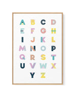 Alphabet | Super Bright | Framed Canvas-CANVAS-You can shop wall art online with Olive et Oriel for everything from abstract art to fun kids wall art. Our beautiful modern art prints and canvas art are available from large canvas prints to wall art paintings and our proudly Australian artwork collection offers only the highest quality framed large wall art and canvas art Australia - You can buy fashion photography prints or Hampton print posters and paintings on canvas from Olive et Oriel and ha