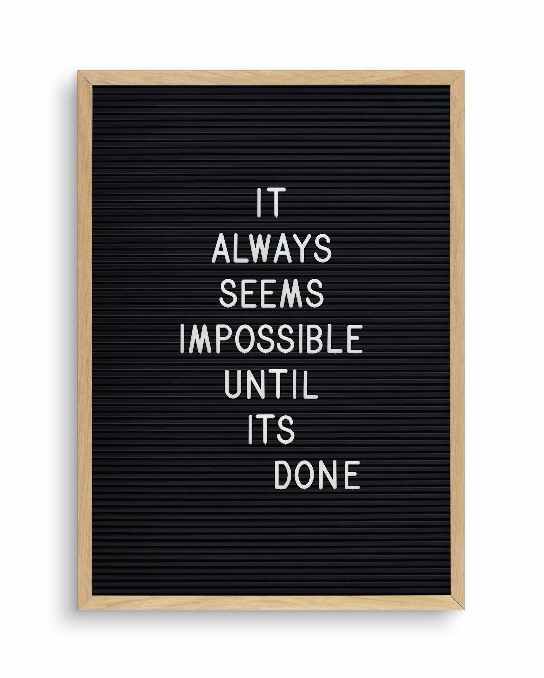 Always Seems Impossible... Art Print-PRINT-Olive et Oriel-Olive et Oriel-A4 | 8.3" x 11.7" | 21 x 29.7cm-Oak-With White Border-Buy-Australian-Art-Prints-Online-with-Olive-et-Oriel-Your-Artwork-Specialists-Austrailia-Decorate-With-Coastal-Photo-Wall-Art-Prints-From-Our-Beach-House-Artwork-Collection-Fine-Poster-and-Framed-Artwork