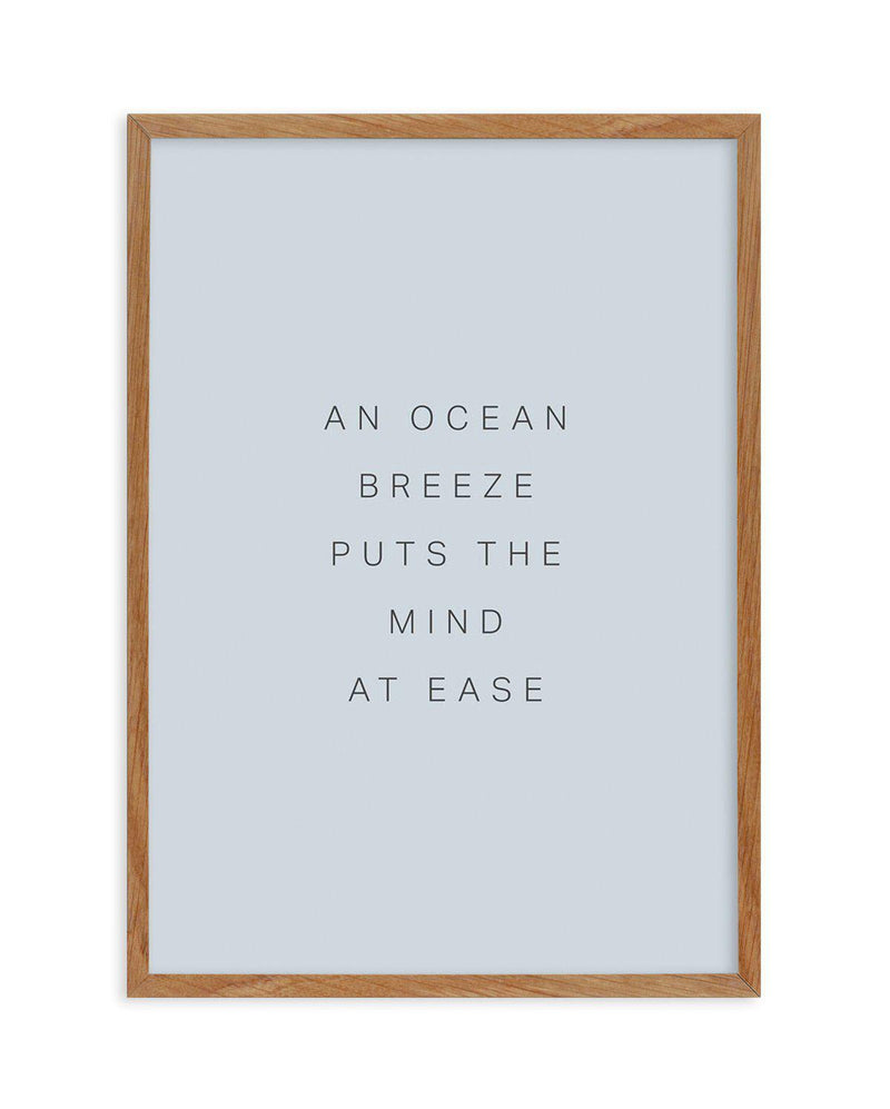 An Ocean Breeze Art Print-PRINT-Olive et Oriel-Olive et Oriel-50x70 cm | 19.6" x 27.5"-Walnut-With White Border-Buy-Australian-Art-Prints-Online-with-Olive-et-Oriel-Your-Artwork-Specialists-Austrailia-Decorate-With-Coastal-Photo-Wall-Art-Prints-From-Our-Beach-House-Artwork-Collection-Fine-Poster-and-Framed-Artwork
