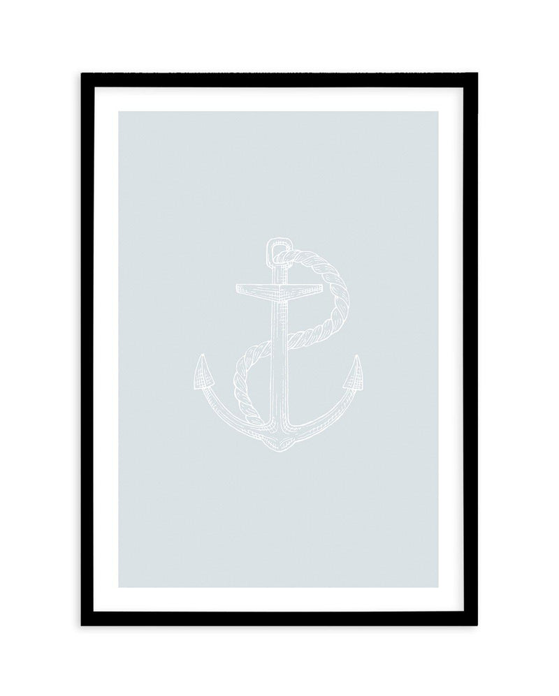 Anchor | 2 Colour Options Art Print-PRINT-Olive et Oriel-Olive et Oriel-A5 | 5.8" x 8.3" | 14.8 x 21cm-Black-With White Border-Buy-Australian-Art-Prints-Online-with-Olive-et-Oriel-Your-Artwork-Specialists-Austrailia-Decorate-With-Coastal-Photo-Wall-Art-Prints-From-Our-Beach-House-Artwork-Collection-Fine-Poster-and-Framed-Artwork