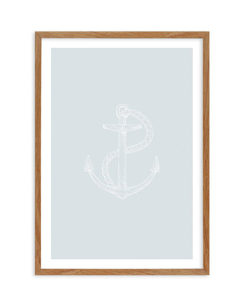 Anchor | 2 Colour Options Art Print-PRINT-Olive et Oriel-Olive et Oriel-50x70 cm | 19.6" x 27.5"-Walnut-With White Border-Buy-Australian-Art-Prints-Online-with-Olive-et-Oriel-Your-Artwork-Specialists-Austrailia-Decorate-With-Coastal-Photo-Wall-Art-Prints-From-Our-Beach-House-Artwork-Collection-Fine-Poster-and-Framed-Artwork