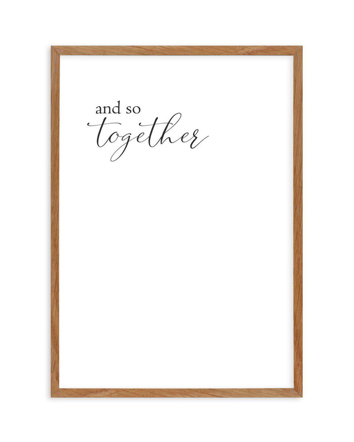 And So Together... Art Print-PRINT-Olive et Oriel-Olive et Oriel-50x70 cm | 19.6" x 27.5"-Walnut-With White Border-Buy-Australian-Art-Prints-Online-with-Olive-et-Oriel-Your-Artwork-Specialists-Austrailia-Decorate-With-Coastal-Photo-Wall-Art-Prints-From-Our-Beach-House-Artwork-Collection-Fine-Poster-and-Framed-Artwork