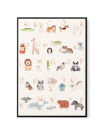 Animal Alphabet | Framed Canvas-CANVAS-You can shop wall art online with Olive et Oriel for everything from abstract art to fun kids wall art. Our beautiful modern art prints and canvas art are available from large canvas prints to wall art paintings and our proudly Australian artwork collection offers only the highest quality framed large wall art and canvas art Australia - You can buy fashion photography prints or Hampton print posters and paintings on canvas from Olive et Oriel and have them 