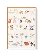 Animal Alphabet | Framed Canvas-CANVAS-You can shop wall art online with Olive et Oriel for everything from abstract art to fun kids wall art. Our beautiful modern art prints and canvas art are available from large canvas prints to wall art paintings and our proudly Australian artwork collection offers only the highest quality framed large wall art and canvas art Australia - You can buy fashion photography prints or Hampton print posters and paintings on canvas from Olive et Oriel and have them 