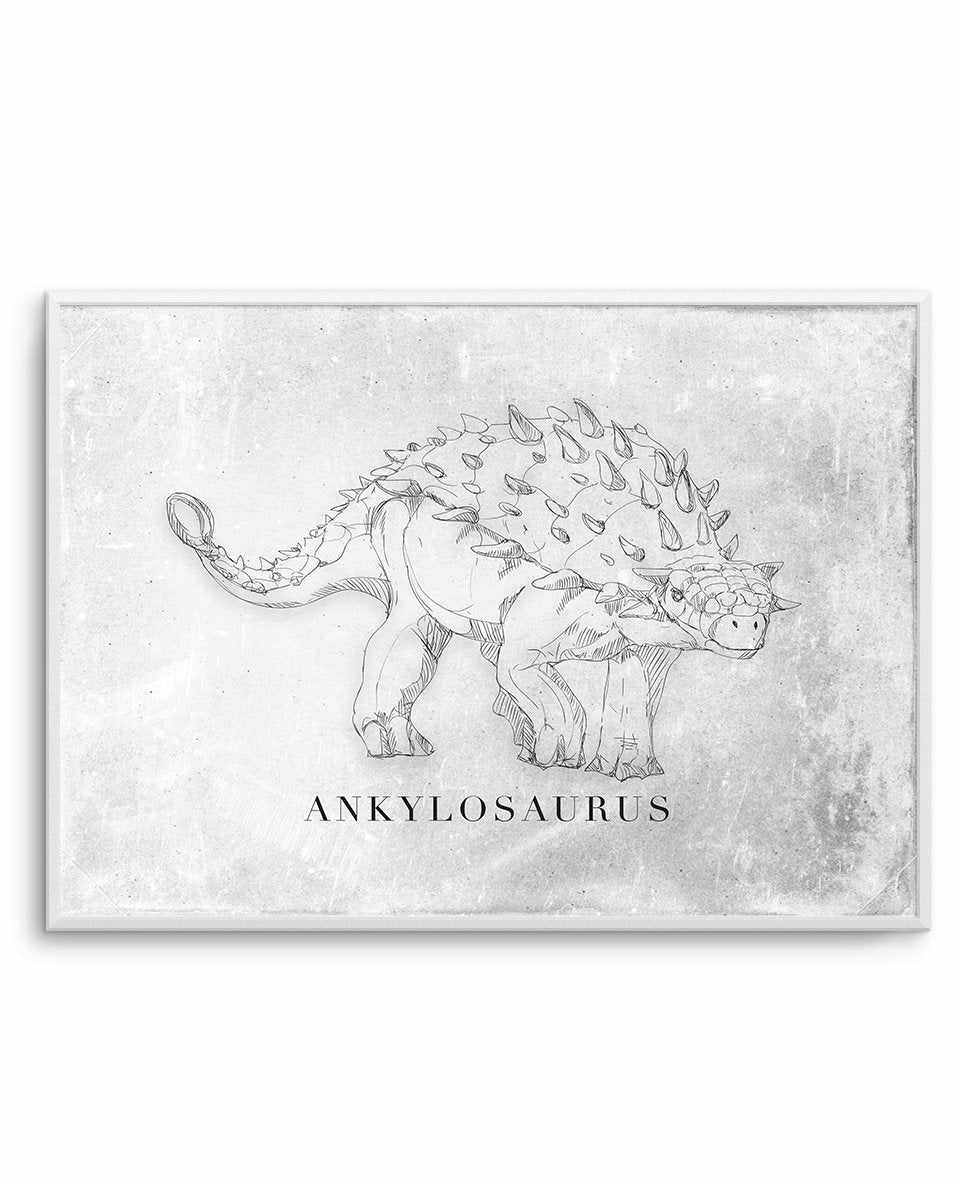 Ankylosaurus LS | Dinosaur Collection Art Print-PRINT-Olive et Oriel-Olive et Oriel-A5 | 5.8" x 8.3" | 14.8 x 21cm-Unframed Art Print-With White Border-Buy-Australian-Art-Prints-Online-with-Olive-et-Oriel-Your-Artwork-Specialists-Austrailia-Decorate-With-Coastal-Photo-Wall-Art-Prints-From-Our-Beach-House-Artwork-Collection-Fine-Poster-and-Framed-Artwork