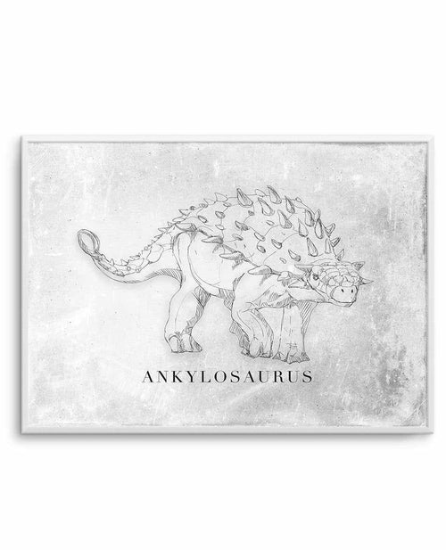 Ankylosaurus LS | Dinosaur Collection Art Print-PRINT-Olive et Oriel-Olive et Oriel-A5 | 5.8" x 8.3" | 14.8 x 21cm-Unframed Art Print-With White Border-Buy-Australian-Art-Prints-Online-with-Olive-et-Oriel-Your-Artwork-Specialists-Austrailia-Decorate-With-Coastal-Photo-Wall-Art-Prints-From-Our-Beach-House-Artwork-Collection-Fine-Poster-and-Framed-Artwork