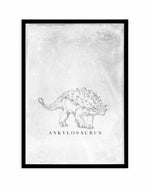 Ankylosaurus PT | Dinosaur Collection Art Print-PRINT-Olive et Oriel-Olive et Oriel-A5 | 5.8" x 8.3" | 14.8 x 21cm-Black-With White Border-Buy-Australian-Art-Prints-Online-with-Olive-et-Oriel-Your-Artwork-Specialists-Austrailia-Decorate-With-Coastal-Photo-Wall-Art-Prints-From-Our-Beach-House-Artwork-Collection-Fine-Poster-and-Framed-Artwork