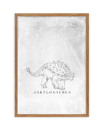 Ankylosaurus PT | Dinosaur Collection Art Print-PRINT-Olive et Oriel-Olive et Oriel-50x70 cm | 19.6" x 27.5"-Walnut-With White Border-Buy-Australian-Art-Prints-Online-with-Olive-et-Oriel-Your-Artwork-Specialists-Austrailia-Decorate-With-Coastal-Photo-Wall-Art-Prints-From-Our-Beach-House-Artwork-Collection-Fine-Poster-and-Framed-Artwork