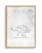 Ankylosaurus PT | Dinosaur Collection Art Print-PRINT-Olive et Oriel-Olive et Oriel-A5 | 5.8" x 8.3" | 14.8 x 21cm-Oak-With White Border-Buy-Australian-Art-Prints-Online-with-Olive-et-Oriel-Your-Artwork-Specialists-Austrailia-Decorate-With-Coastal-Photo-Wall-Art-Prints-From-Our-Beach-House-Artwork-Collection-Fine-Poster-and-Framed-Artwork