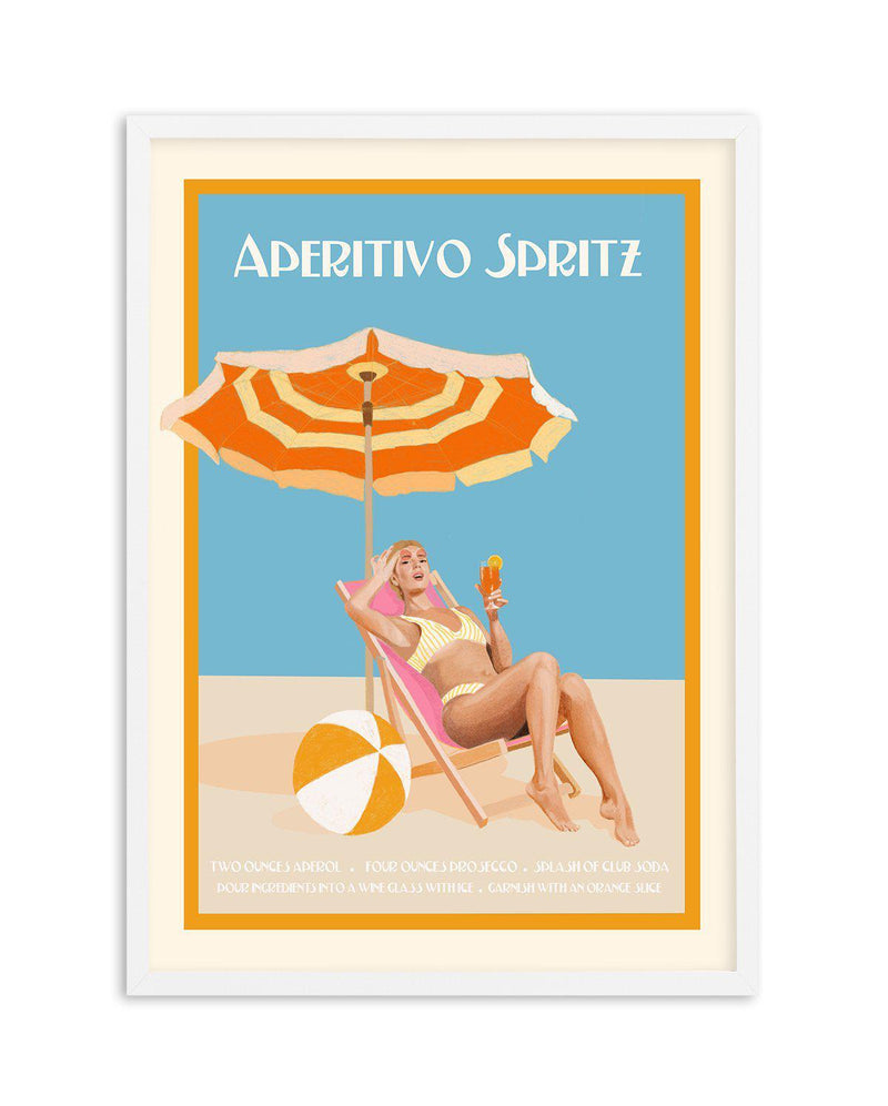 Aperitivo Spritz By Jenny Liz Rome Art Print-PRINT-Olive et Oriel-Olive et Oriel-A5 | 5.8" x 8.3" | 14.8 x 21cm-White-With White Border-Buy-Australian-Art-Prints-Online-with-Olive-et-Oriel-Your-Artwork-Specialists-Austrailia-Decorate-With-Coastal-Photo-Wall-Art-Prints-From-Our-Beach-House-Artwork-Collection-Fine-Poster-and-Framed-Artwork