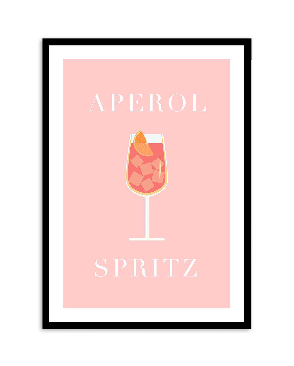 Aperol Spritz Art Print-PRINT-Olive et Oriel-Olive et Oriel-A5 | 5.8" x 8.3" | 14.8 x 21cm-Black-With White Border-Buy-Australian-Art-Prints-Online-with-Olive-et-Oriel-Your-Artwork-Specialists-Austrailia-Decorate-With-Coastal-Photo-Wall-Art-Prints-From-Our-Beach-House-Artwork-Collection-Fine-Poster-and-Framed-Artwork