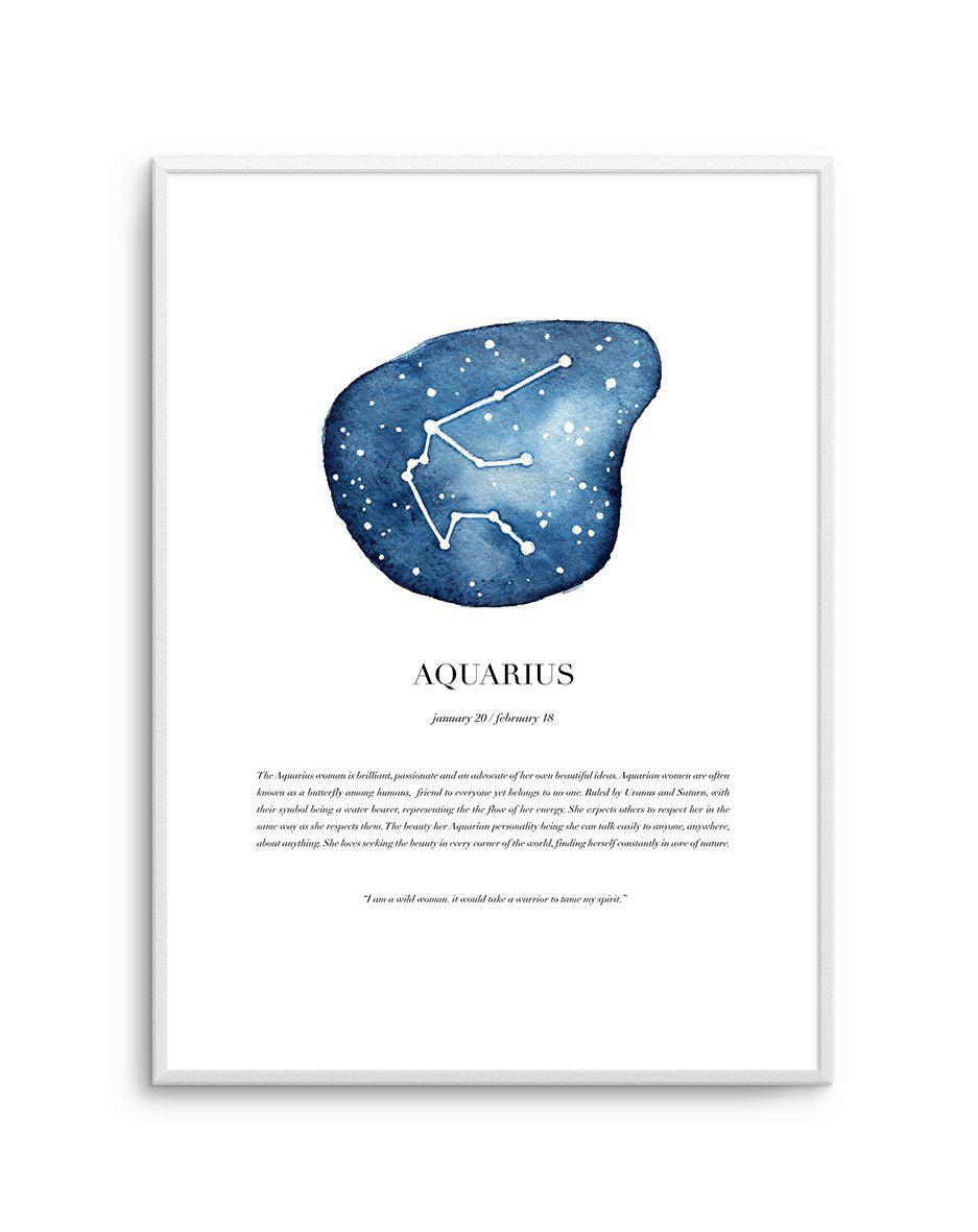 Aquarius | Watercolour Zodiac Art Print-PRINT-Olive et Oriel-Olive et Oriel-A5 | 5.8" x 8.3" | 14.8 x 21cm-Unframed Art Print-With White Border-Buy-Australian-Art-Prints-Online-with-Olive-et-Oriel-Your-Artwork-Specialists-Austrailia-Decorate-With-Coastal-Photo-Wall-Art-Prints-From-Our-Beach-House-Artwork-Collection-Fine-Poster-and-Framed-Artwork