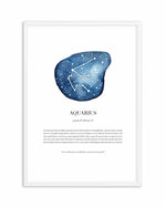 Aquarius | Watercolour Zodiac Art Print-PRINT-Olive et Oriel-Olive et Oriel-A5 | 5.8" x 8.3" | 14.8 x 21cm-White-With White Border-Buy-Australian-Art-Prints-Online-with-Olive-et-Oriel-Your-Artwork-Specialists-Austrailia-Decorate-With-Coastal-Photo-Wall-Art-Prints-From-Our-Beach-House-Artwork-Collection-Fine-Poster-and-Framed-Artwork