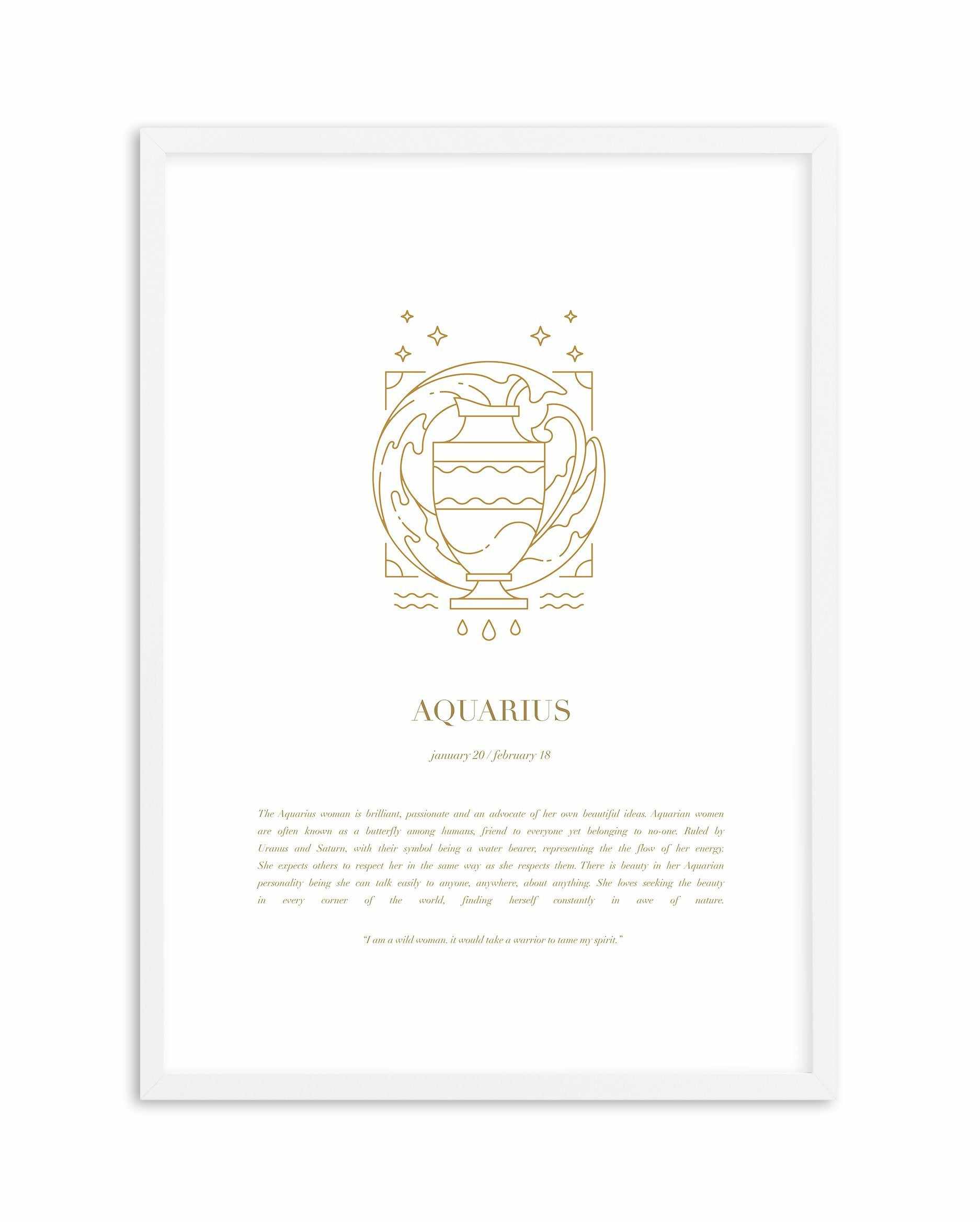 Aquarius | Celestial Zodiac Art Print-PRINT-Olive et Oriel-Olive et Oriel-A4 | 8.3" x 11.7" | 21 x 29.7cm-White-With White Border-Buy-Australian-Art-Prints-Online-with-Olive-et-Oriel-Your-Artwork-Specialists-Austrailia-Decorate-With-Coastal-Photo-Wall-Art-Prints-From-Our-Beach-House-Artwork-Collection-Fine-Poster-and-Framed-Artwork