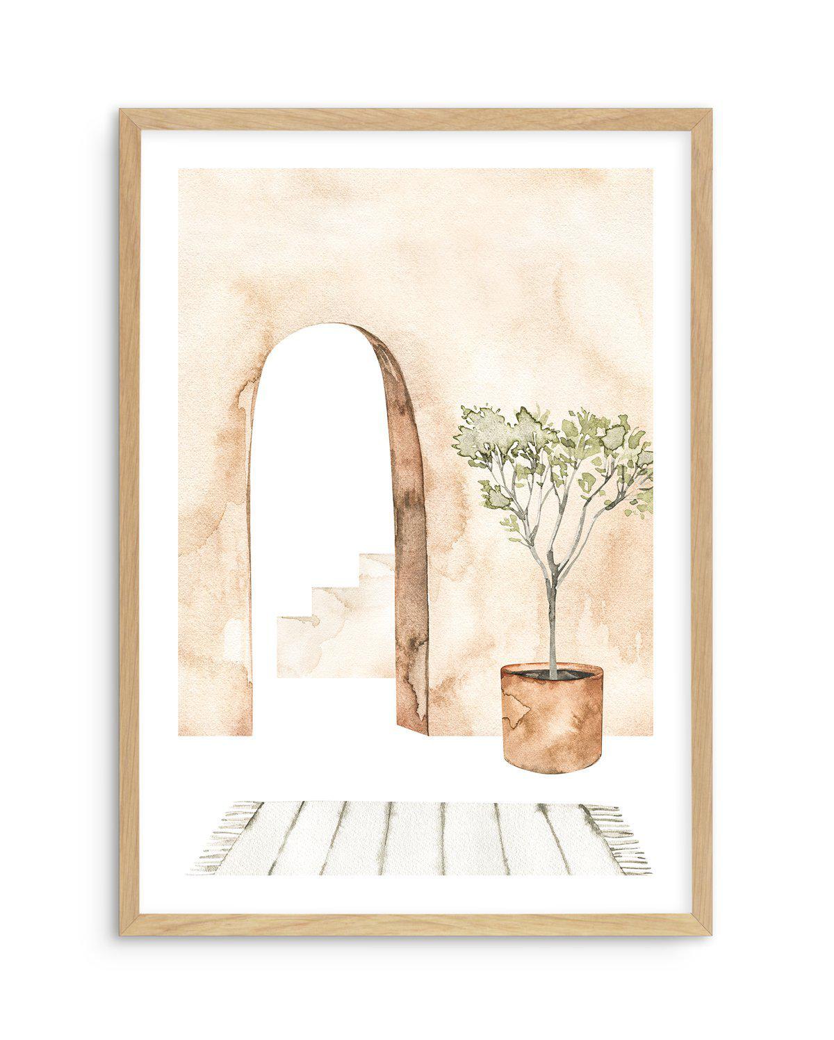 Arched Home Art Print-PRINT-Olive et Oriel-Olive et Oriel-A4 | 8.3" x 11.7" | 21 x 29.7cm-Oak-With White Border-Buy-Australian-Art-Prints-Online-with-Olive-et-Oriel-Your-Artwork-Specialists-Austrailia-Decorate-With-Coastal-Photo-Wall-Art-Prints-From-Our-Beach-House-Artwork-Collection-Fine-Poster-and-Framed-Artwork