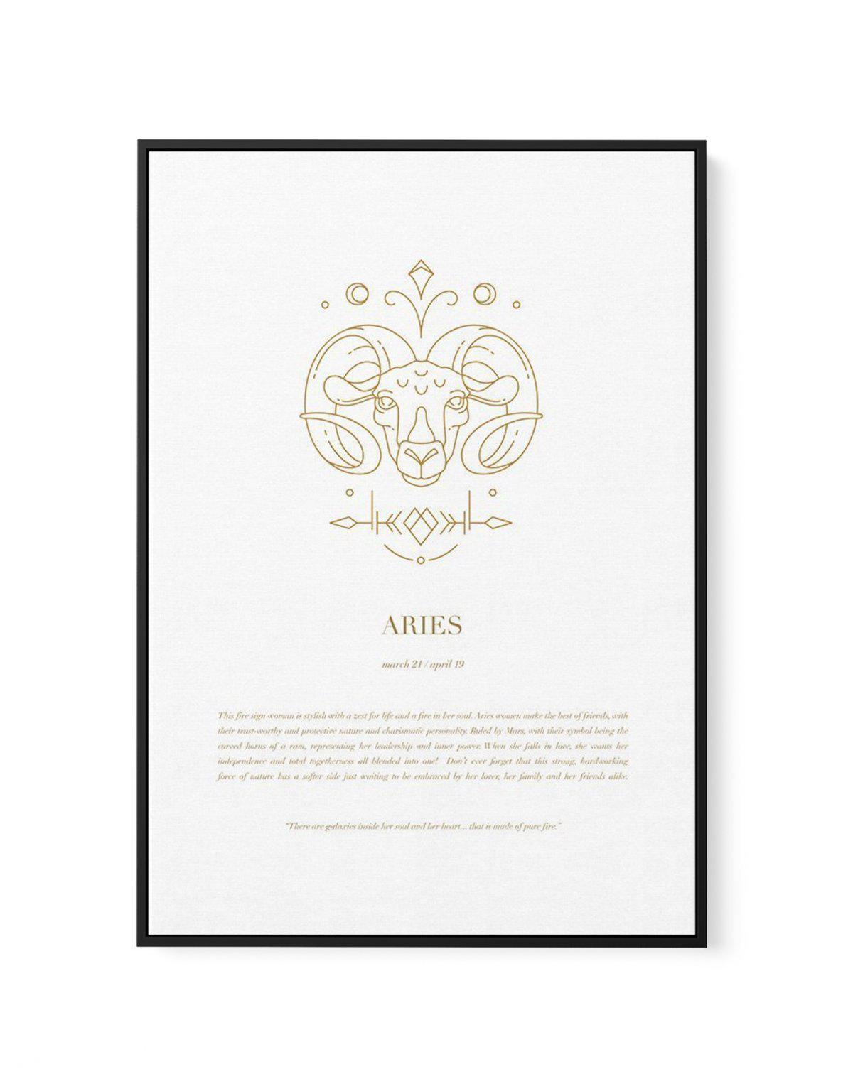 Aries | Celestial Zodiac | Framed Canvas-CANVAS-You can shop wall art online with Olive et Oriel for everything from abstract art to fun kids wall art. Our beautiful modern art prints and canvas art are available from large canvas prints to wall art paintings and our proudly Australian artwork collection offers only the highest quality framed large wall art and canvas art Australia - You can buy fashion photography prints or Hampton print posters and paintings on canvas from Olive et Oriel and h