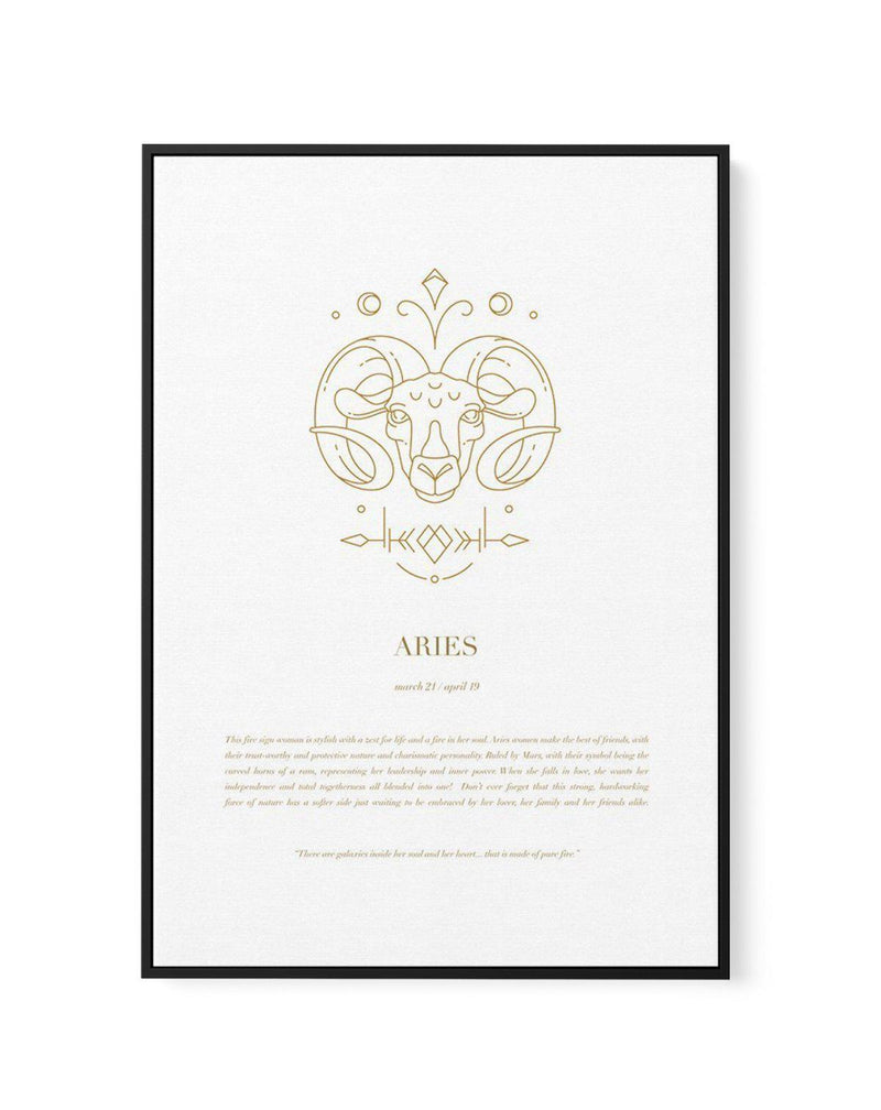 Aries | Celestial Zodiac | Framed Canvas-CANVAS-You can shop wall art online with Olive et Oriel for everything from abstract art to fun kids wall art. Our beautiful modern art prints and canvas art are available from large canvas prints to wall art paintings and our proudly Australian artwork collection offers only the highest quality framed large wall art and canvas art Australia - You can buy fashion photography prints or Hampton print posters and paintings on canvas from Olive et Oriel and h