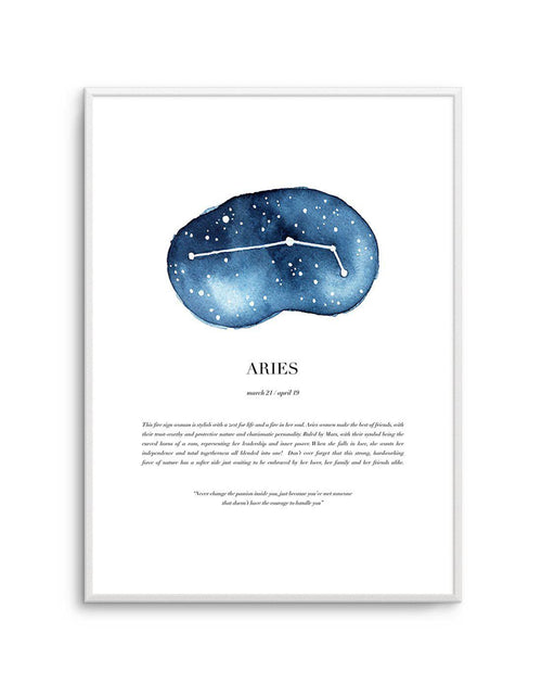Aries | Watercolour Zodiac Art Print-PRINT-Olive et Oriel-Olive et Oriel-A5 | 5.8" x 8.3" | 14.8 x 21cm-Unframed Art Print-With White Border-Buy-Australian-Art-Prints-Online-with-Olive-et-Oriel-Your-Artwork-Specialists-Austrailia-Decorate-With-Coastal-Photo-Wall-Art-Prints-From-Our-Beach-House-Artwork-Collection-Fine-Poster-and-Framed-Artwork