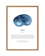 Aries | Watercolour Zodiac Art Print-PRINT-Olive et Oriel-Olive et Oriel-50x70 cm | 19.6" x 27.5"-Walnut-With White Border-Buy-Australian-Art-Prints-Online-with-Olive-et-Oriel-Your-Artwork-Specialists-Austrailia-Decorate-With-Coastal-Photo-Wall-Art-Prints-From-Our-Beach-House-Artwork-Collection-Fine-Poster-and-Framed-Artwork