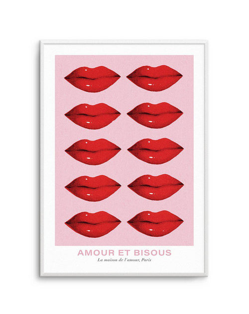 Amour et Bisous Art Print-PRINT-Olive et Oriel-Olive et Oriel-A5 | 5.8" x 8.3" | 14.8 x 21cm-Unframed Art Print-With White Border-Buy-Australian-Art-Prints-Online-with-Olive-et-Oriel-Your-Artwork-Specialists-Austrailia-Decorate-With-Coastal-Photo-Wall-Art-Prints-From-Our-Beach-House-Artwork-Collection-Fine-Poster-and-Framed-Artwork