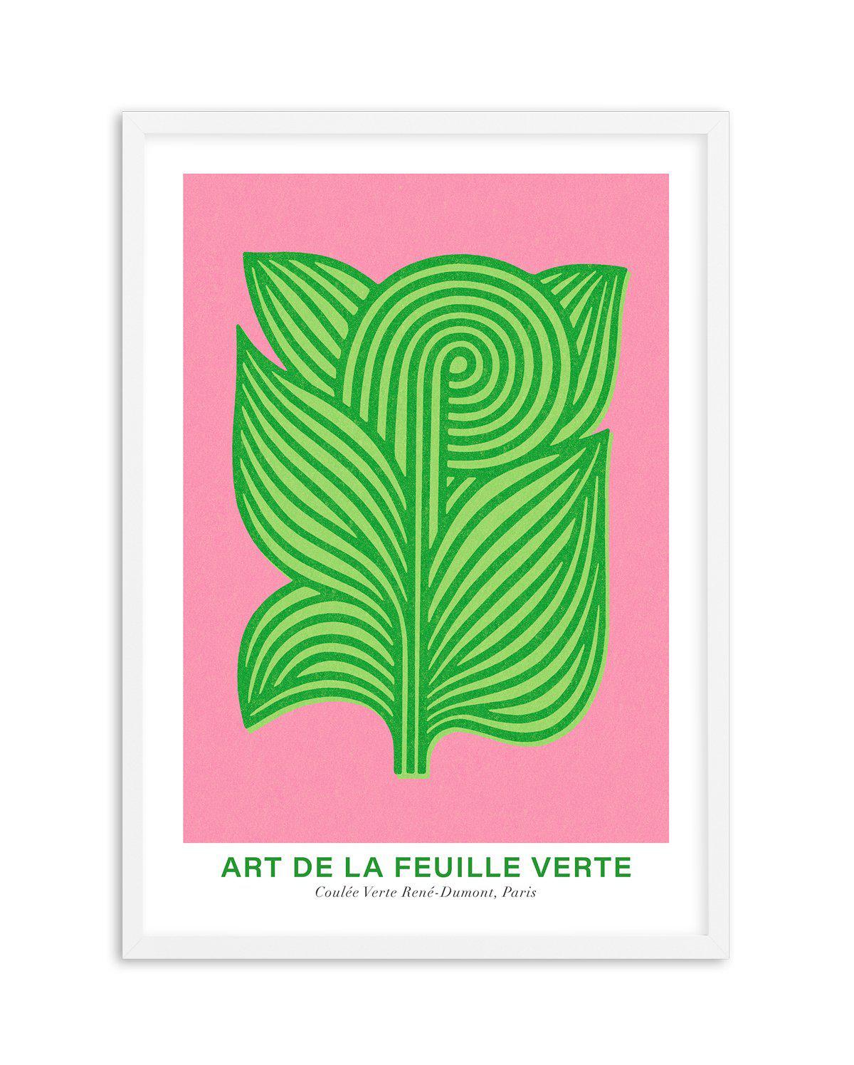 Art De La Feuille Verte Art Print-PRINT-Olive et Oriel-Olive et Oriel-A5 | 5.8" x 8.3" | 14.8 x 21cm-White-With White Border-Buy-Australian-Art-Prints-Online-with-Olive-et-Oriel-Your-Artwork-Specialists-Austrailia-Decorate-With-Coastal-Photo-Wall-Art-Prints-From-Our-Beach-House-Artwork-Collection-Fine-Poster-and-Framed-Artwork