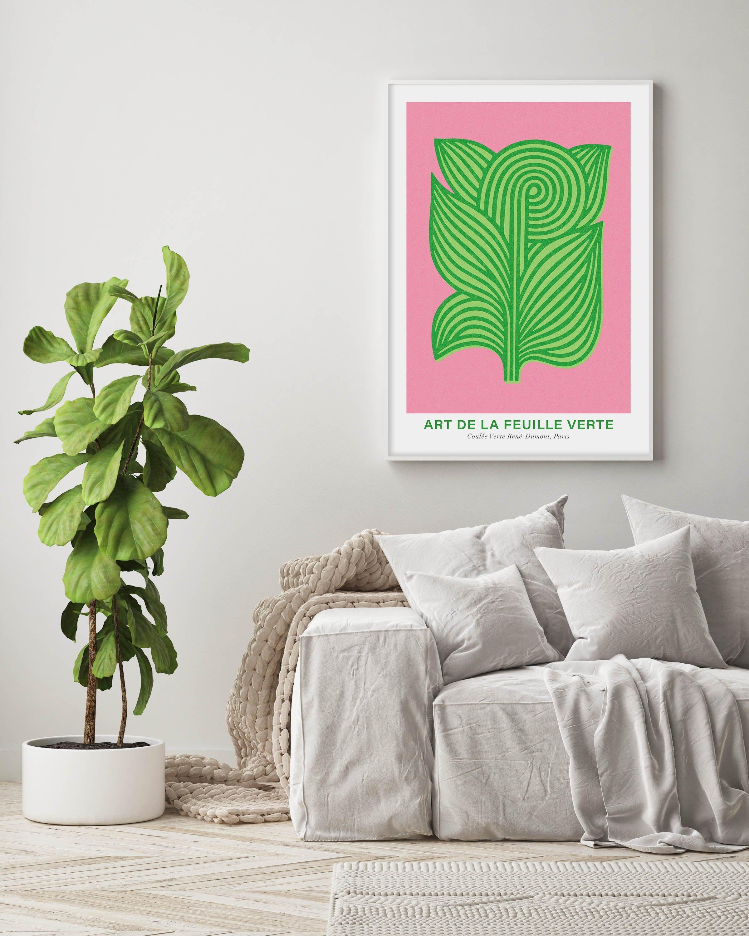 Art De La Feuille Verte Art Print-PRINT-Olive et Oriel-Olive et Oriel-Buy-Australian-Art-Prints-Online-with-Olive-et-Oriel-Your-Artwork-Specialists-Austrailia-Decorate-With-Coastal-Photo-Wall-Art-Prints-From-Our-Beach-House-Artwork-Collection-Fine-Poster-and-Framed-Artwork